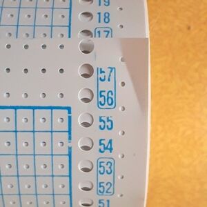 Flatbed knitting punch pattern roll